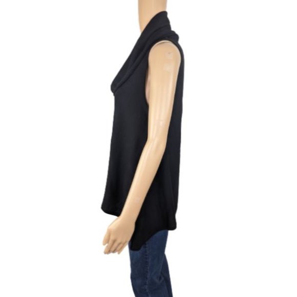 Alice + Olivia Black Sleeveless Wool and Cashmere Blend Cowl Neck Sweater S - Picture 6 of 8